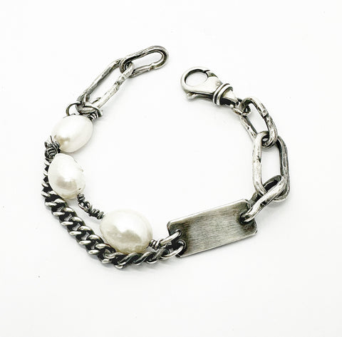 Perga Solid Silver Bracelet